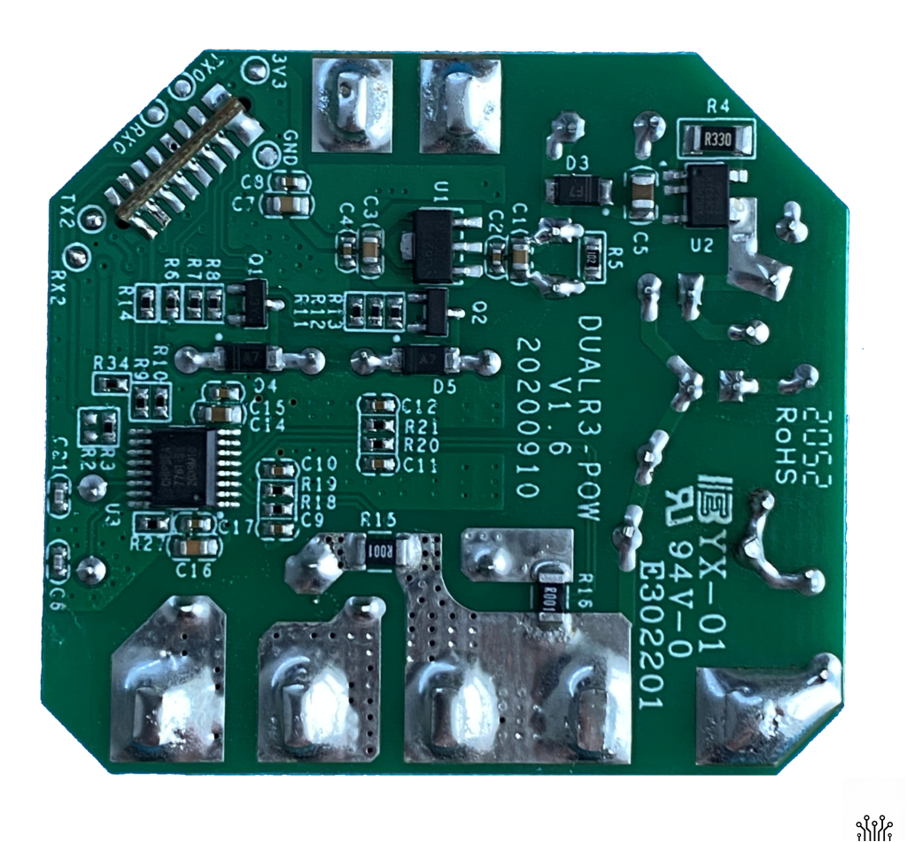 Power metering for the Sonoff Dual R3 r1.6 using esphome 