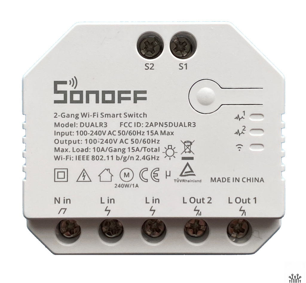 Interruptor DIY Sonoff DUALR3 De Dos Canales Y Medición De Energía -   - Distribuidores Oficiales